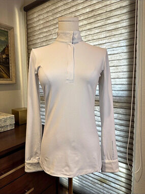 🐴 Noble Outfitters Madison Long Sleeve Show Shirt w/Horseshoe Design. Size XS 🐴